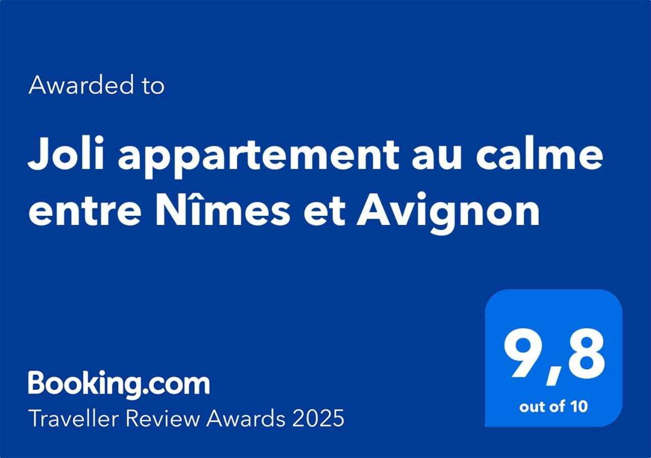 Joli Appartement Au Calme Entre Nimes Et Avignon Meynes Екстериор снимка
